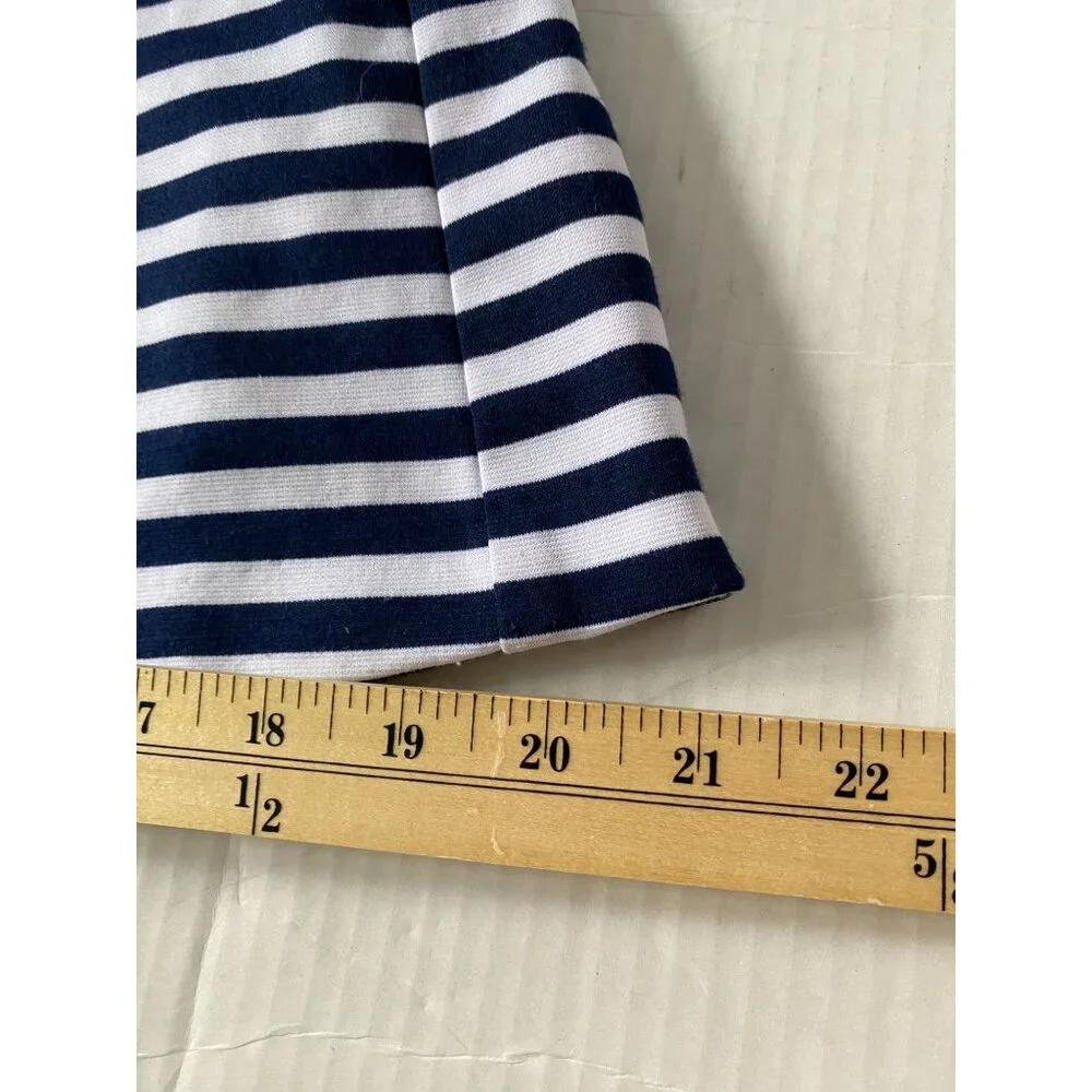 George Navy & White Striped Blazer Jacket Size 8 Nautical Office Core Academia - Picture 8 of 11
